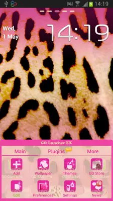 Go Launcher EX Pink Leopard android App screenshot 1